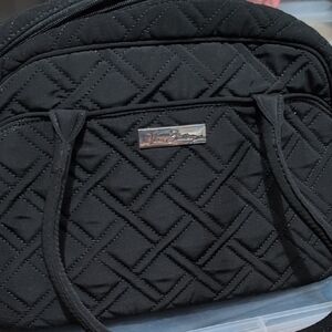 Vera Bradley Black Quilted Satchel Bag